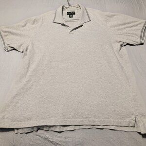 Eddie Bauer Men's Gray Short Sleeve Polo Shirt Size XXL
